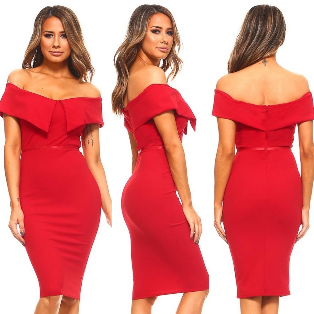 Neptune Off The Shoulder Dress